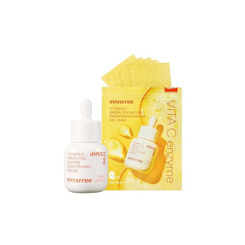 【Innisfree】Vitamin C Serum & Sheet Mask Set【Authentic Product】[Serum+Gel Mask] Firming,