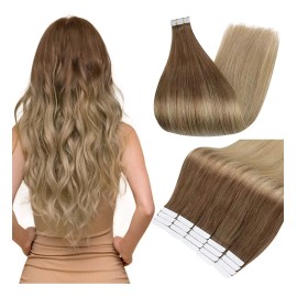Fshine Extensiones Cabello Natural 10 Desvanecimiento Mar 18in 50gr