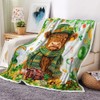 St. Patrick's Day Blankets for Kids, Funny Highland Cow Throw