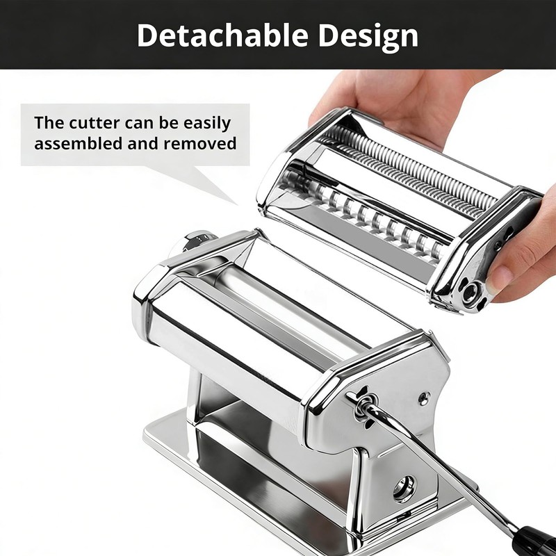 Pasta Maker, METLUCK Stainless Steel Pasta Machine Manual Roller Pasta