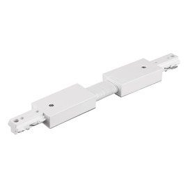 LEONLITE H Track Flexible Connector, H Type Single Circuit 3-Wire-1 Track Lighting Kit, UL Listed, Flame Retardant Material, for H Track System, White