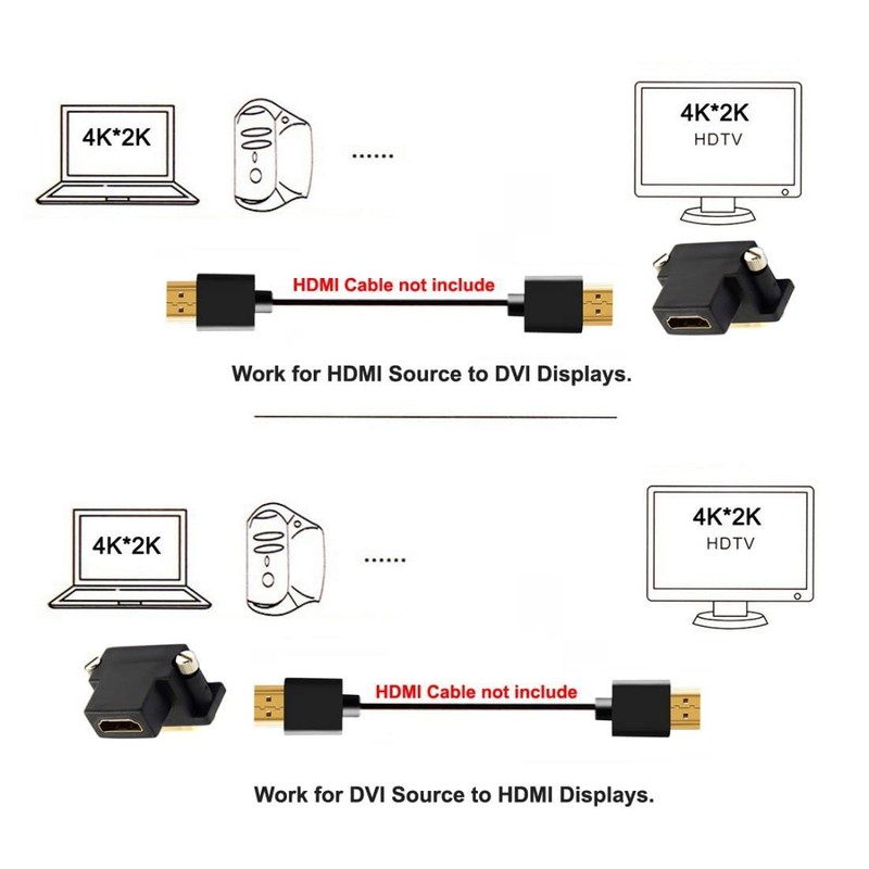 chenyang 2 Pack HDMI to DVI Adapter,DVI Male to HDMI