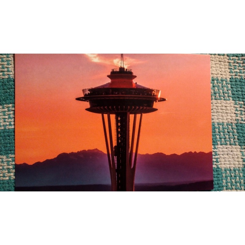 FREDERICKFILMS.COM/SHOP 5 X 7 POST CARD SPACE NEEDLE @ SUNSET
