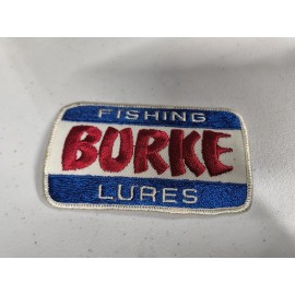 Burke Fishing Lure Vintage Burke Fishing Lures Patch Red White And Blue Colors Outdoors