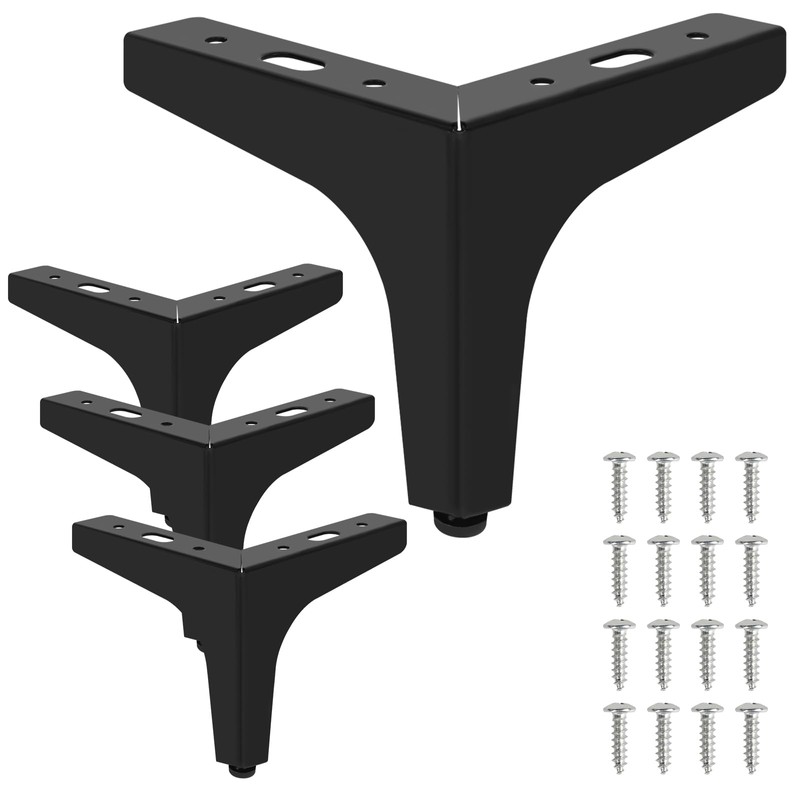 XUUHOOG 4 Inch Metal Furniture Legs - Set of 4