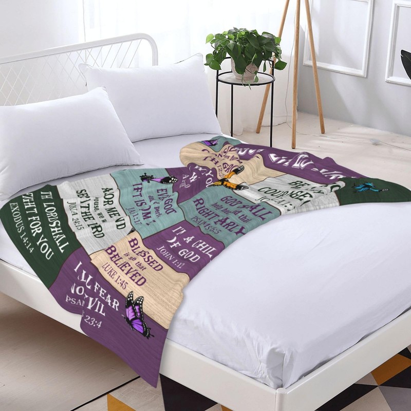VMREAYR Christian Gifts for Women, Scripture Blanket 60"X50", Religious Gifts,