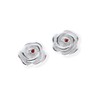 Heartbreaker Hildegard K. Silver Ruby Stud Earrings