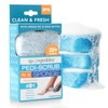 Spongeables Pedi-Scrub Foot Buffer, Clean & Fresh Scent, Contains Shea