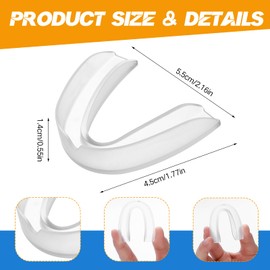Konohan 50 Pcs Kids Youth Mouth Guard for Sports Boys Girls Mouthguard Kids Football Mouthpieces Sports Mouth Braces Athletic Teeth Mouth Protection for Boxing Hockey Lacrosse Basketball(Clear Color)