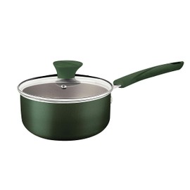 Tramontina 28319/218 Lyf Saucepan, Leaf, 7.1 inches (18 cm), Aluminum, Non-Stick, Fluorine Coated, Glass Lid, For Gas Fire, Lightweight, Non-Stick, Dishwasher Safe, Recycled, Resin