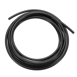 HARFINGTON Pneumatic Tubing Pipe Pu Hose 8mm OD x 5mm ID 5 Meters(16.4 FT) Air Compressor PU Polyurethane Line Hose Tube for Air Compressor Water Fluid Transfer, Black