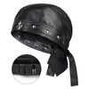 NTAWYT Leather Head Wrap Biker Skull Cap Adjustable Motorcycle Cap