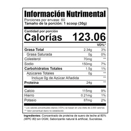 Pure Whey Proteína Concentrada WPC 80, Edición Limitada Galletas con Crema, 24g Proteína, 60 Porciones, 1.8kg (Horchata)                              
