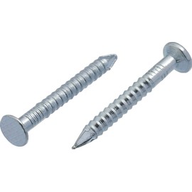 4mm x 50mm Brigt Zinc Steel Anchor Nails Ring Shank Nail Carpenters Annular Ring Nails (Pack of 100)