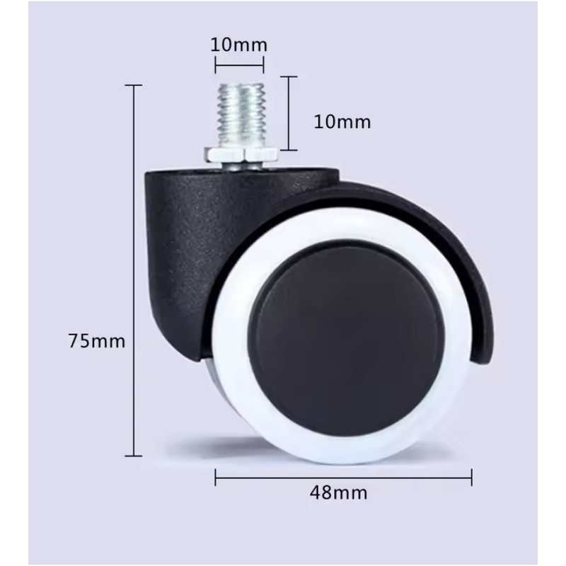 2 Inch Silent Rubber Furniture Casters – Set of 5