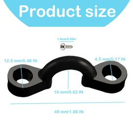 57lilina 10Pcs Plastic Kayak Pad Eye Kit, Nylon Bungee Deck Rope Loops Tie Down Pad Eyes Strap Hook for Boat Kayak Deck Rigging Kit