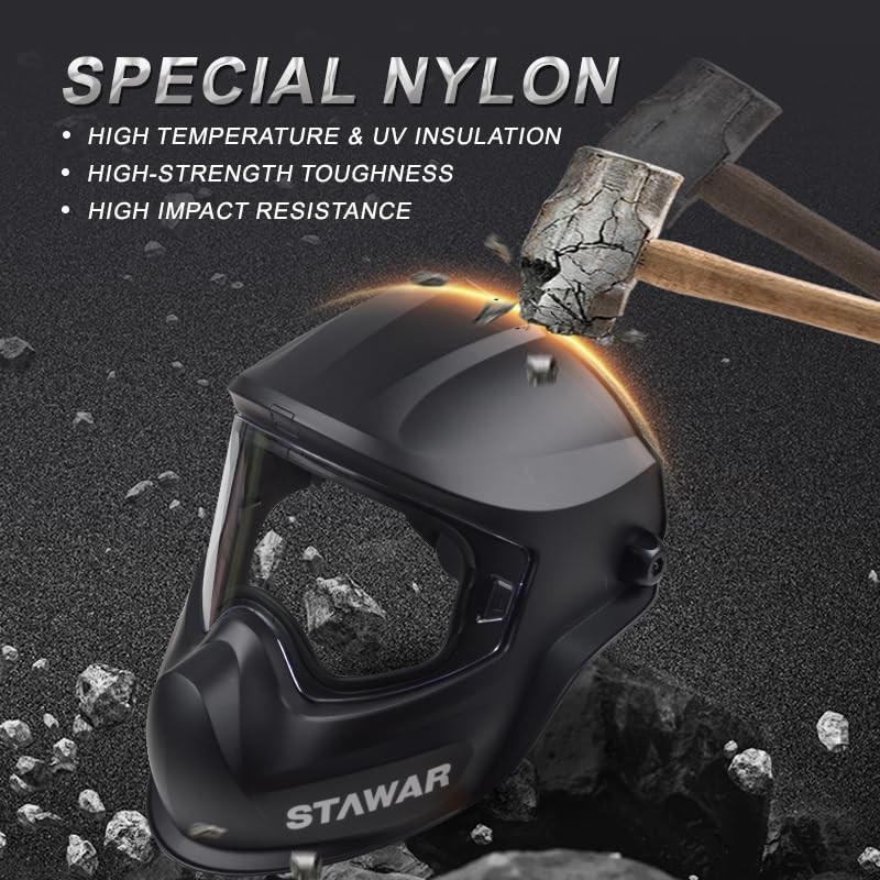 Shine STAWAR Grinding Face Shield, Lightweight Cutting Face Shield with