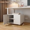 STEELIST Under Desk Printer Stand with Wheels, Low Printer Stand