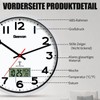 Geevon DCF Wall Clock without Ticking Noise, 12 Inch Radio-Controlled