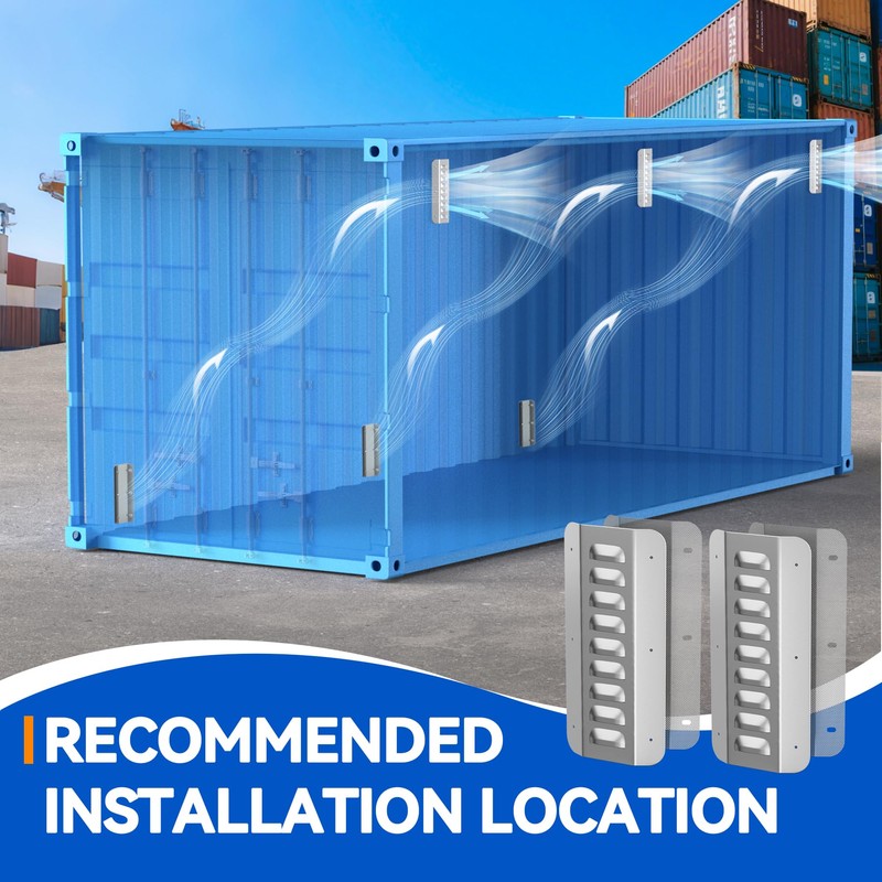 4 Pcs Shipping Container Air Vent Kits, Galvanized Steel Transportation