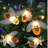 SEMILITS Solar String Lights 20LED Outdoor Waterproof Simulation Honey Bees