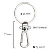 MAGATI Carabiner Key Ring with Rotating Key Ring - Compact