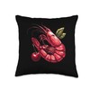 Cherry Shrimp 90s Retro Throw Pillow