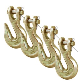 Robbor Clevis Grab Hook 3/8 inch Grade 70 Clevis Hooks Forged Steel Heavy Duty 3/8 "Grab Chain Hook 6,600lbs Capacity for Trailer Truck Transport