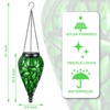 Solar Hanging Lantern Outdoor Lights, Tear-Shaped 15 LEDs Cool White