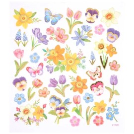 Stickabilities Spring Foil Flowers Pansy Dandelions Stickers Papercraft Party Teacher DIY Craft
