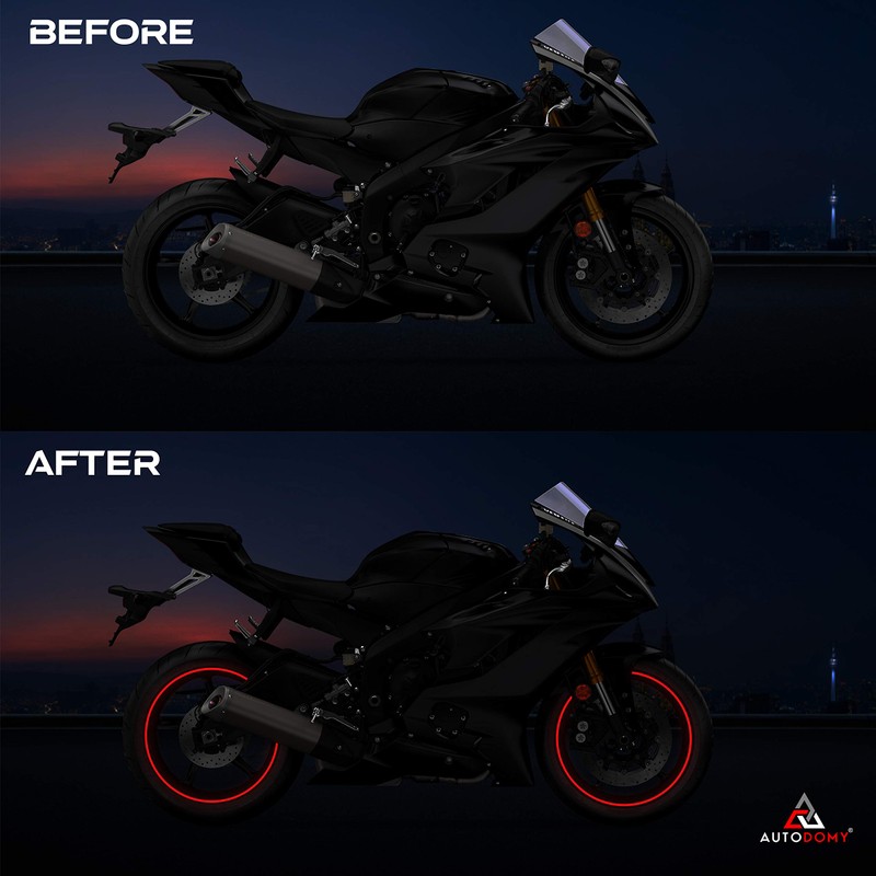 Autodomy Rim Sticker Reflective Complete Set for 2 Wheels from