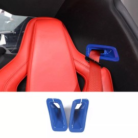 necar2020 ABS Blue Car Seat Belt Base Frame Trim Accessories Cover For Corvette C8 2020-24