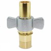 1" NPT Brass Wet Line Wing Nut Hydraulic Quick Disconnect