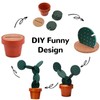 Cactus Coaster Set, Avoid Slip Heat Insulation, DIY Funny Design,