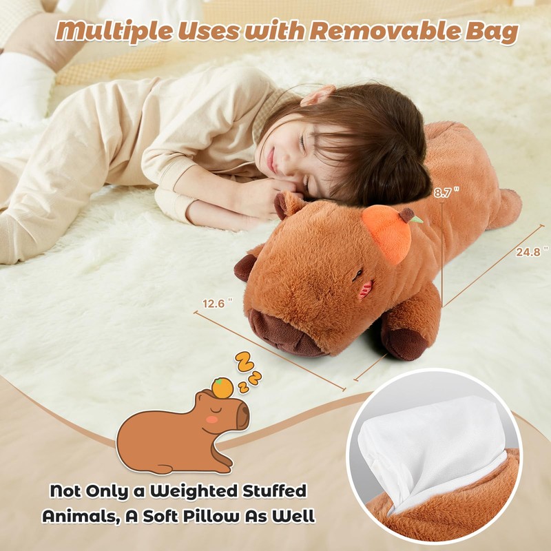 Bobbie & Laxi 25" & 4.5 lbs Capybara Weighted Stuffed