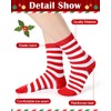 Eurzom 6 Pairs Christmas Women's Striped Socks Holiday Novelty Crew