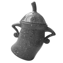 Luqeeg Playful PVC Canister with Unique Design - Drop Resistant & Multi Purpose, Compact & Airtight - Ideal - Grey, Small