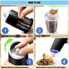 Petyoung Electric Salt and Pepper Grinder Set, Automatic Salt and