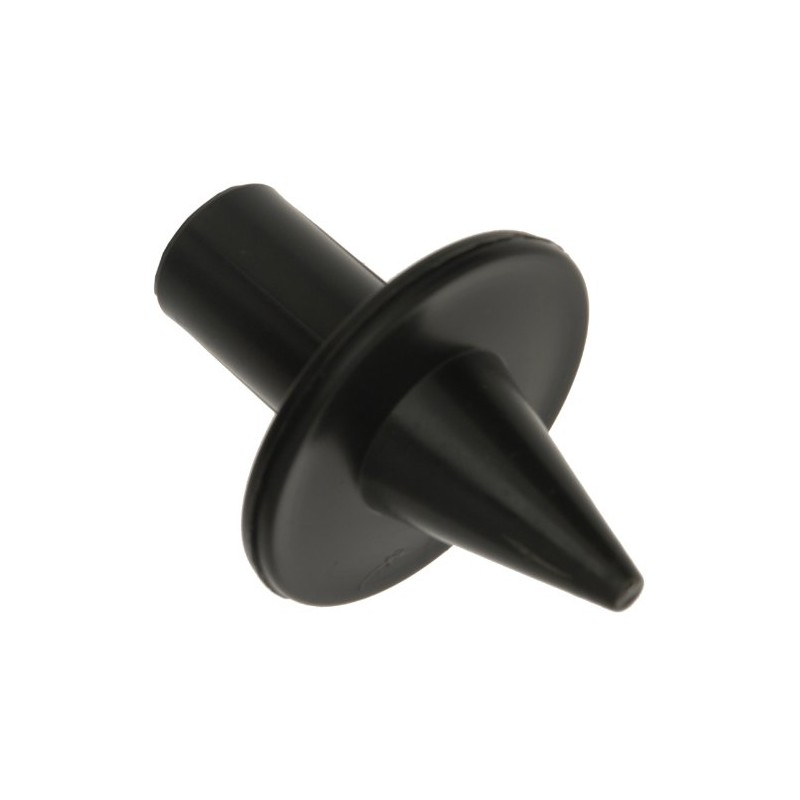 W4 Pole Flanged Foot - Black, 25mm