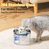 Cat Water Fountain for Drinking, 2L/67oz Transparent Cat Water Fountain,