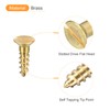 sourcing map Brass Wood Screws, 10Pcs M5 x 20mm Slotted