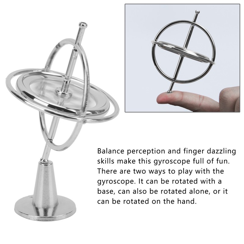 Metal Gyroscope Anti Gravity Rotating Top Gyroscope Balance Toy Educational