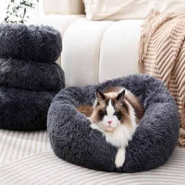 Fhodigogo Dog Bed, Cat Bed, Dog Basket, Dog Bed, Doughnut Dog Bed, Round Dog Bed, Fluffy Dog Bed, Small Dog Beds for Small Dogs, Dog Bed, Small Dog Suit, 8 kg Pet