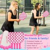 Pink Pickleball Paddles Set of 4, USAPA Approved Fiberglass Pickle