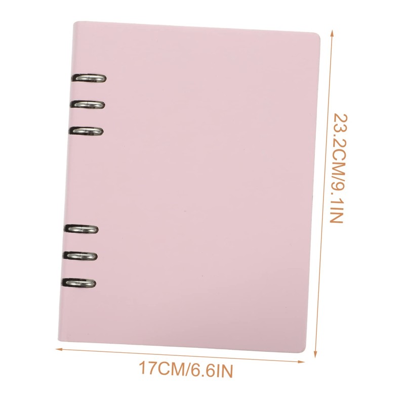 STOBOK Thicken Binder Notebook Office Diary Binder Rings A4 Portable