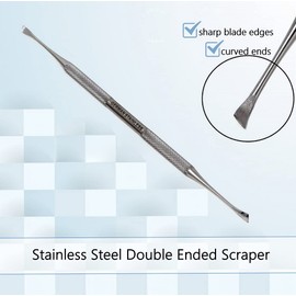 4 Pcs Dental Kit Scraper, Mirror, Serrated Tweezers, Double Ended Pick for Professional Teeth Cleaning Calculus Plaque Remover Made of Stainless Steel for Oral Care with Knurled Handle and Case