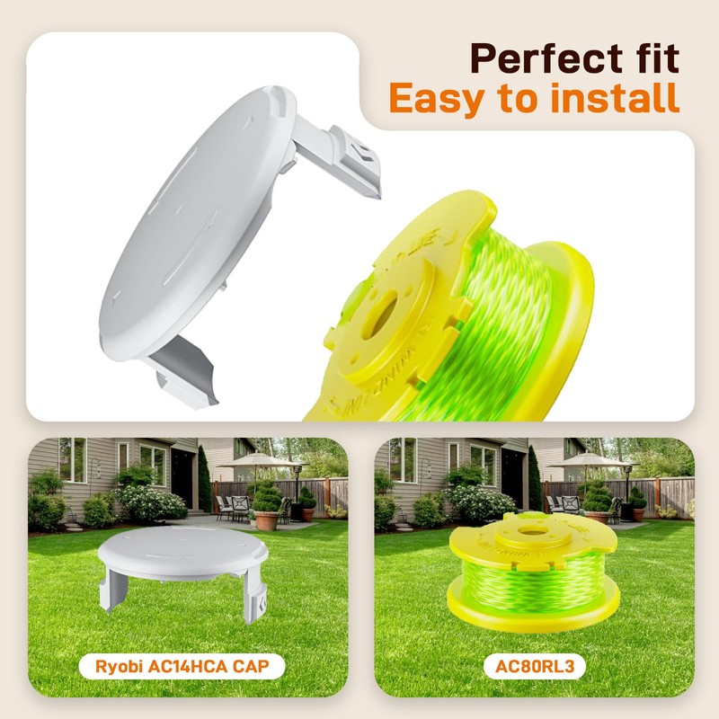 AC14HCA Replacement Spool Cap for Ryobi One+ 18V, 24V, 40V