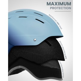 OutdoorMaster Kelvin II Ski Helmet - Snow Sport Helmet Snowboard Helmet for Men Women & Youth