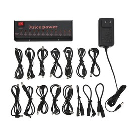 Guitar Effect Pedal Power Supply 12 Channel Isolated DC Outputs 9V 12V 18V 100mA 500mA 100‑240VUS Plug