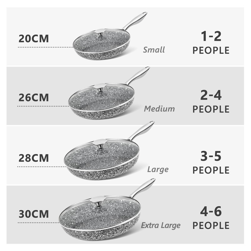 MICHELANGELO 10 Inch Frying Pan with Lid, Nonstick Frying Pan